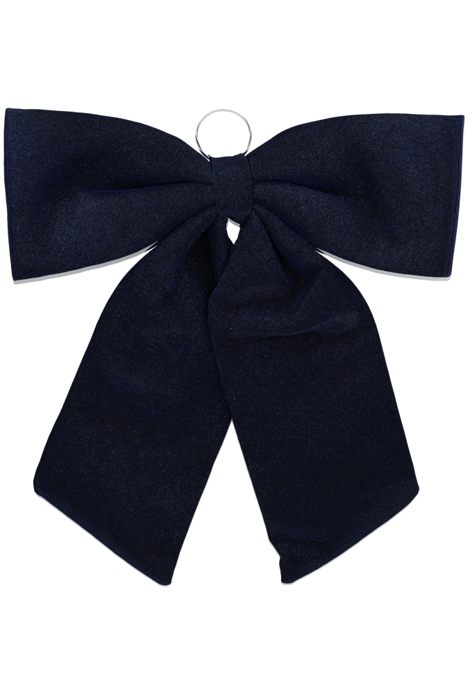 Decoratie Strik Lindos Blauw Glitter 60x63cm 1stuks