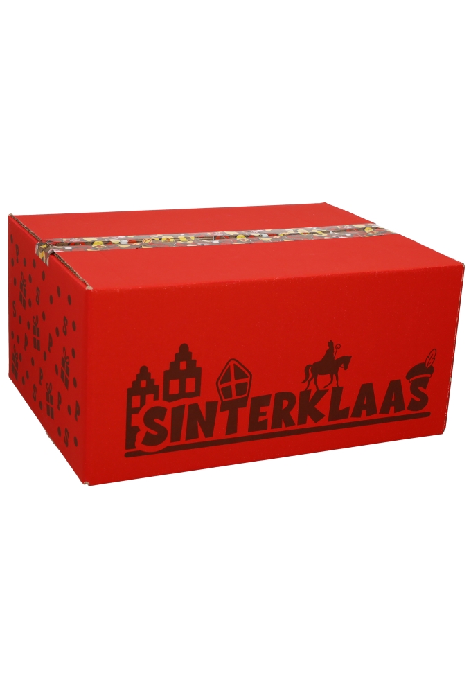 Geschenkdoos Rood Sinterklaas 38x28x17.5cm 15stuks