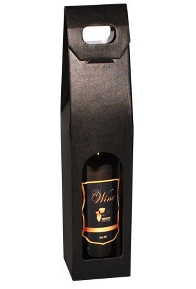 Bierverpakking Draagdoos Black Grote Bierfles 75cl 9x9x35cm FSC® 50st