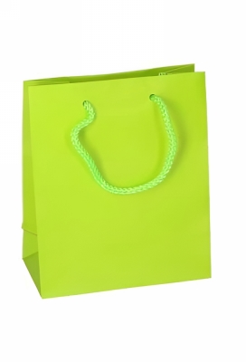 Kadotasjes Latina Mat Lime Groen Met Koord 16x8x19cm 12stuks