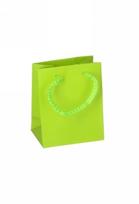 Kadotasjes Latina Mat Lime Groen Met Koord 10x6.5x12cm 12stuks