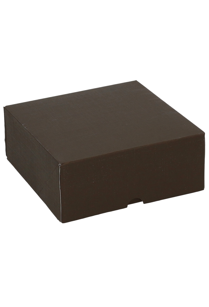 Gebaksdoos Chocolate Met Klep 18x18x7.5cm 275gram 50stuks