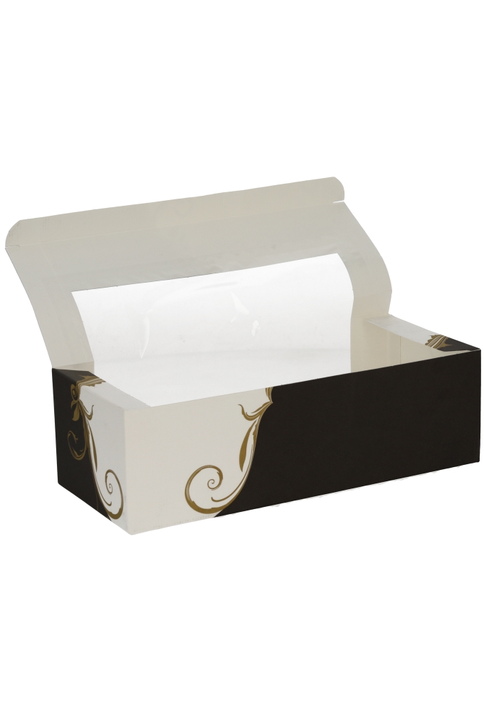 Gebaksdoos Diana Met Klep & Venster 26x11x8cm 275gram 50stuks