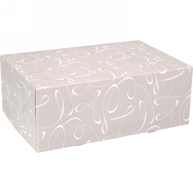 Gebaksdoos Swirl Met Klep 24x16x9cm 250gram 100stuks OP IS OP