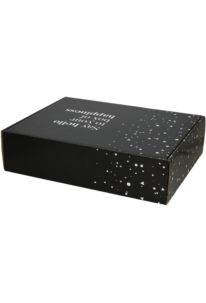 Geschenkdozen Happness Klepdoos Black 46x36x11.5cm 14st