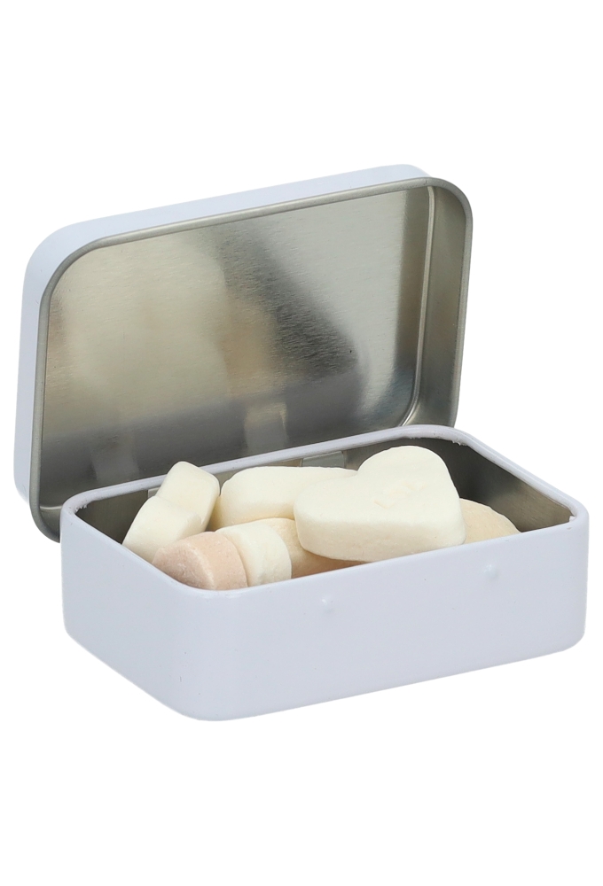 Blikken Blanco Wit Rechthoekig 6x4x1.8cm 1stuks