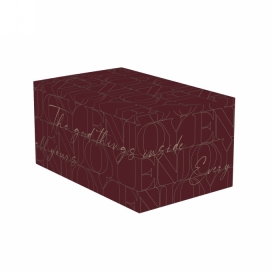 Geschenkdozen Moments Enjoy Kraft Bordeaux 39x29x13cm 15stuks
