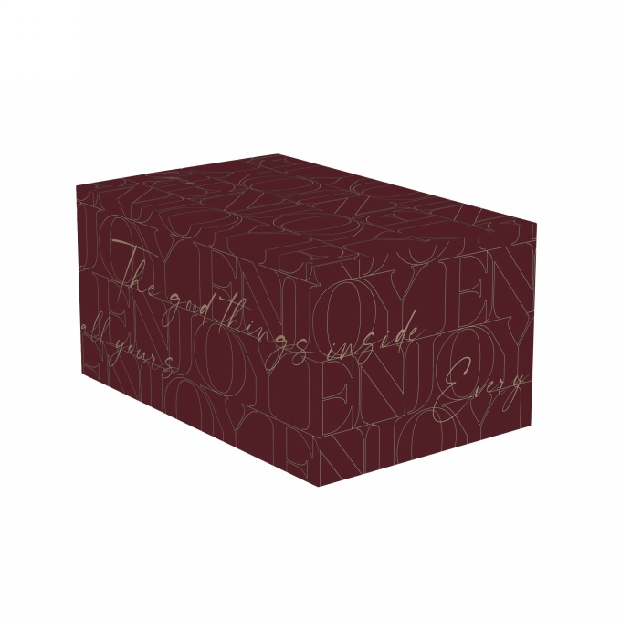 Geschenkdozen Moments Enjoy Kraft Bordeaux 39x29x13cm 15stuks