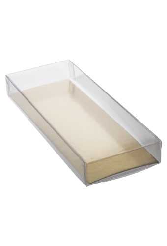 Transparant Cadeaudoosjes & Gouden Bodem 16x6x2cm 100stuks