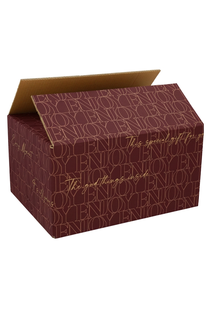 Geschenkdozen Moments Enjoy Kraft Bordeaux 39x29x13cm 15stuks