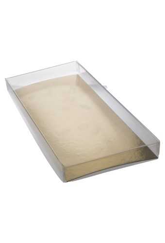 Transparant Cadeaudoosjes & Gouden Bodem 25x11x2cm 100stuks