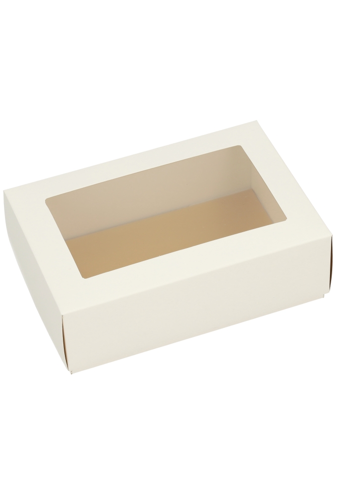 Geschenkdoos Brussel  Wit & Goud Met Venster FSC® 13x9x4.5cm 10st