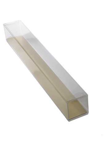 Transparant Bonbondoosje & Gouden Bodem 25x3x3cm 100stuks