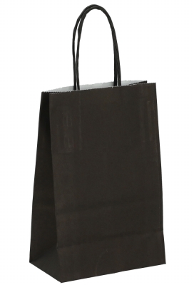 Papieren Draagtas Kassel Met Handvat Zwart 14x8x21cm 50stuks