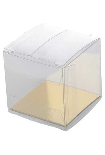 Transparant Cadeaudoosjes & Gouden Bodem 4x4x4cm 100stuks