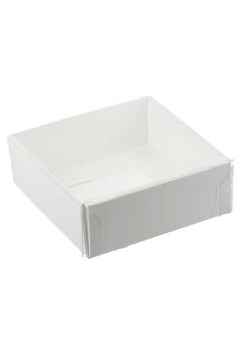 Transparant Cadeaudoosjes Witte Bodem 7.6x7.6x2.9cm 100stuks