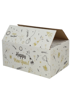 Geschenkdozen Happy New Year 31x20x14cm 30stuks