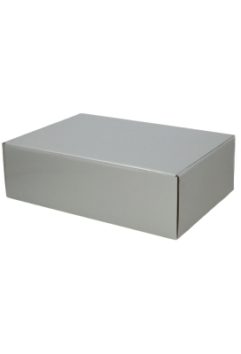Luxe Verzenddoos Rolo Zilver Blinkend 35x24x10.5cm 25stuks