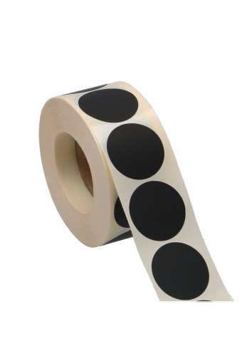 Etiketten Zwart Sluiting Zegel Rond 3.5cm 1000stuks