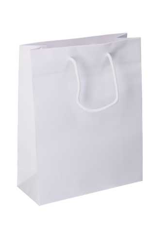 Luxe Papierentas Mat Kopenhagen Wit & Koord 26x11x32cm 10st OP IS OP