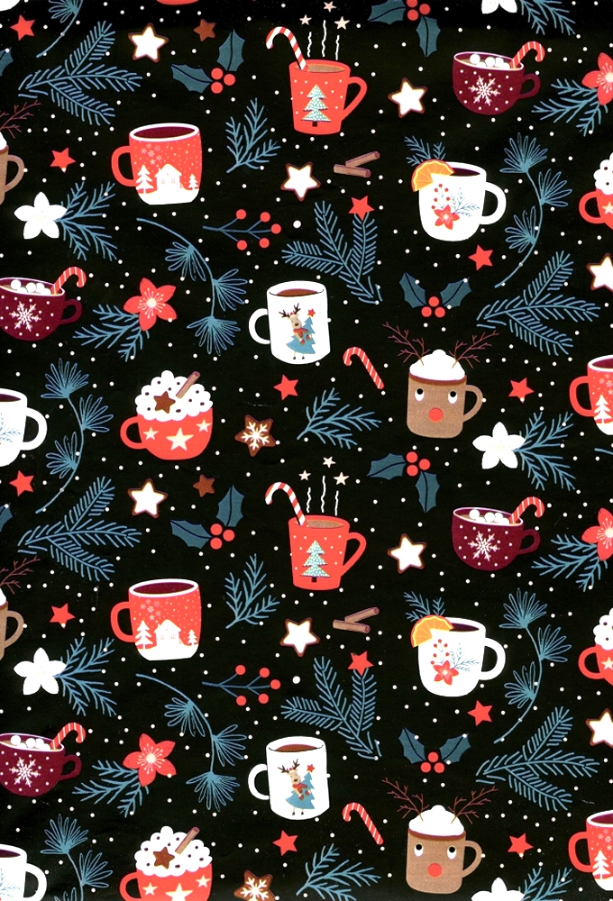 Kerstpapier Consumentenrollen Kerstmis Gezelligheid 70cm x 2meter 1st