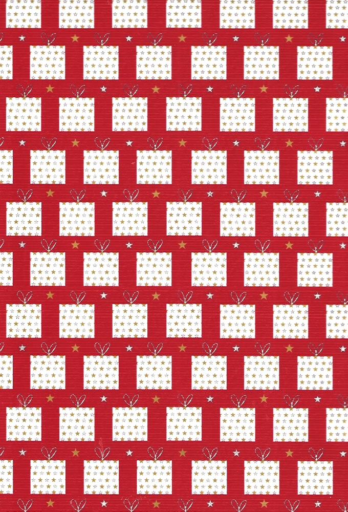 Kerstpapier Consumentenrollen Kerstmi Kado Rood 70cm x 2meter 1stuks