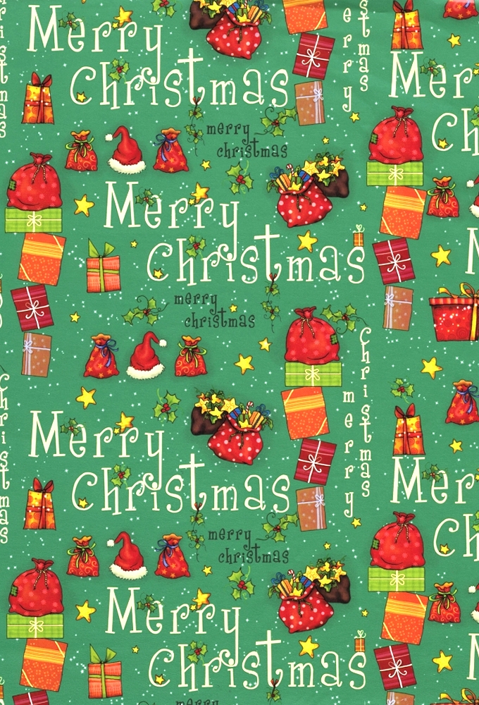 Kerstpapier Consumentenrollen Kerstmis Gift Groen 70cm x 2meter 1stuks