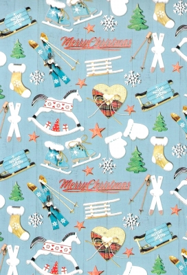 Kerstpapier Consumentenrollen Kerstmis Sneeuw Pret 70cm x 2meter 1