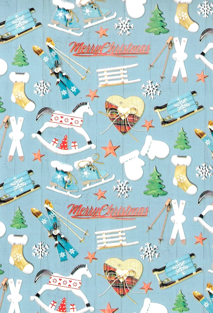 Kerstpapier Consumentenrollen Kerstmis Sneeuw Pret 70cm x 2meter 1