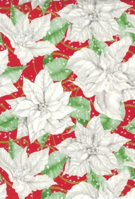 Kerstpapier Consumentenrollen Kerstmis Ster Rood 70cm x 2meter 1stuks