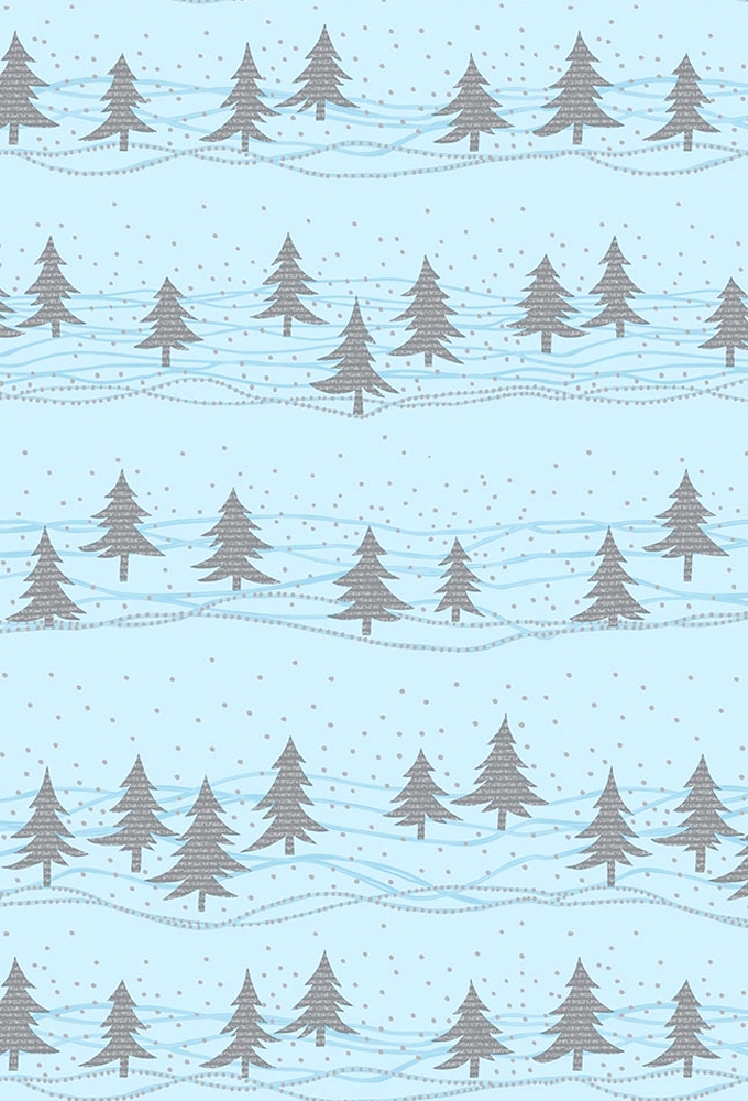 Kerstpapier Consumentenrollen Metallic Kerstmis Tree Zilver 70cm x 2m 