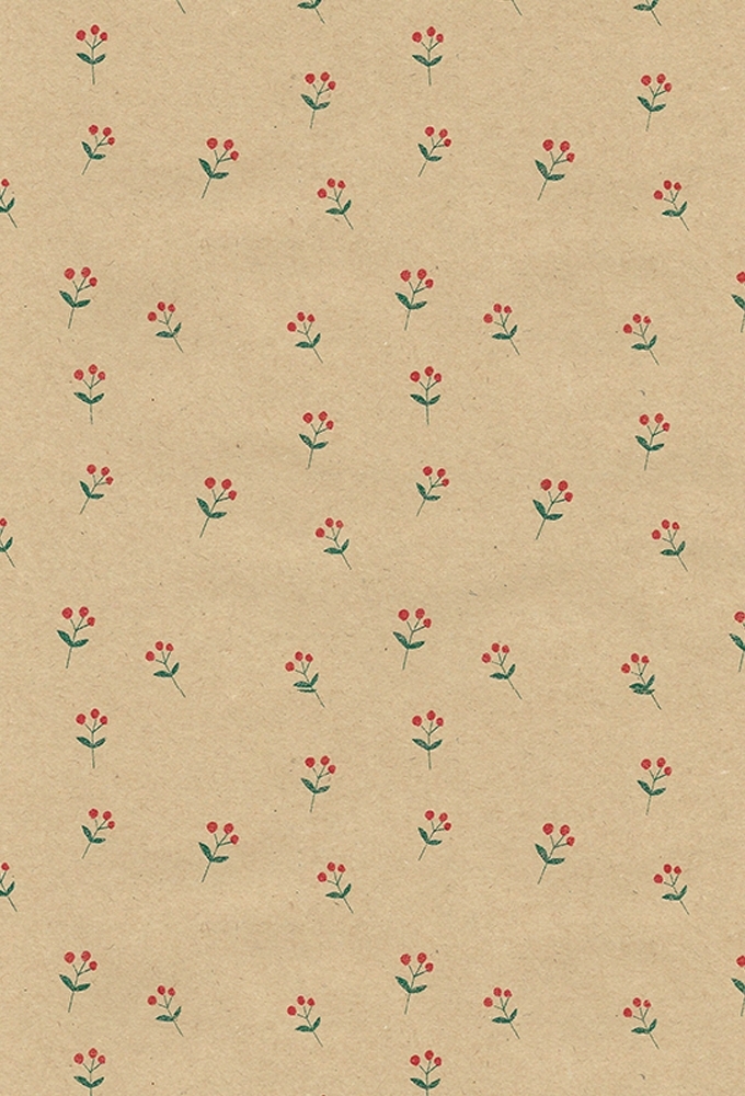 Kadopapier Consumentenrollen Flower Kraft 70cm x 2meter 1stuks