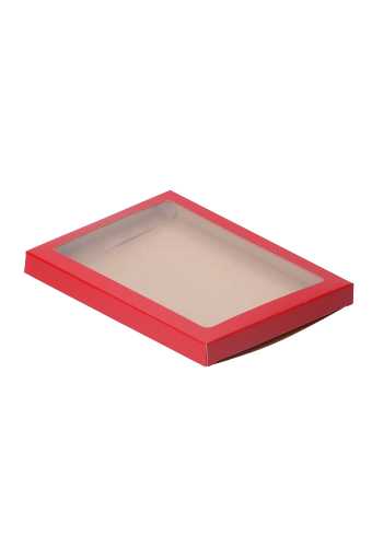 Cadeaudoosjes Jura Glans Rood Met Venster 13.7x1.5x18.7cm 25stuks