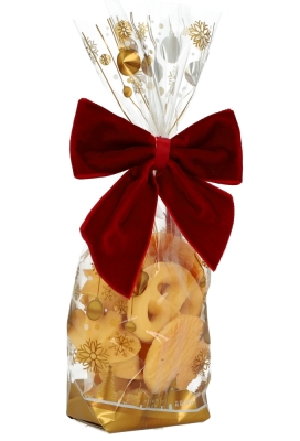 Strikje Donker Fluweel Rood 9x9cm Met Lintje Van 2x 7cm lengte 10stuks