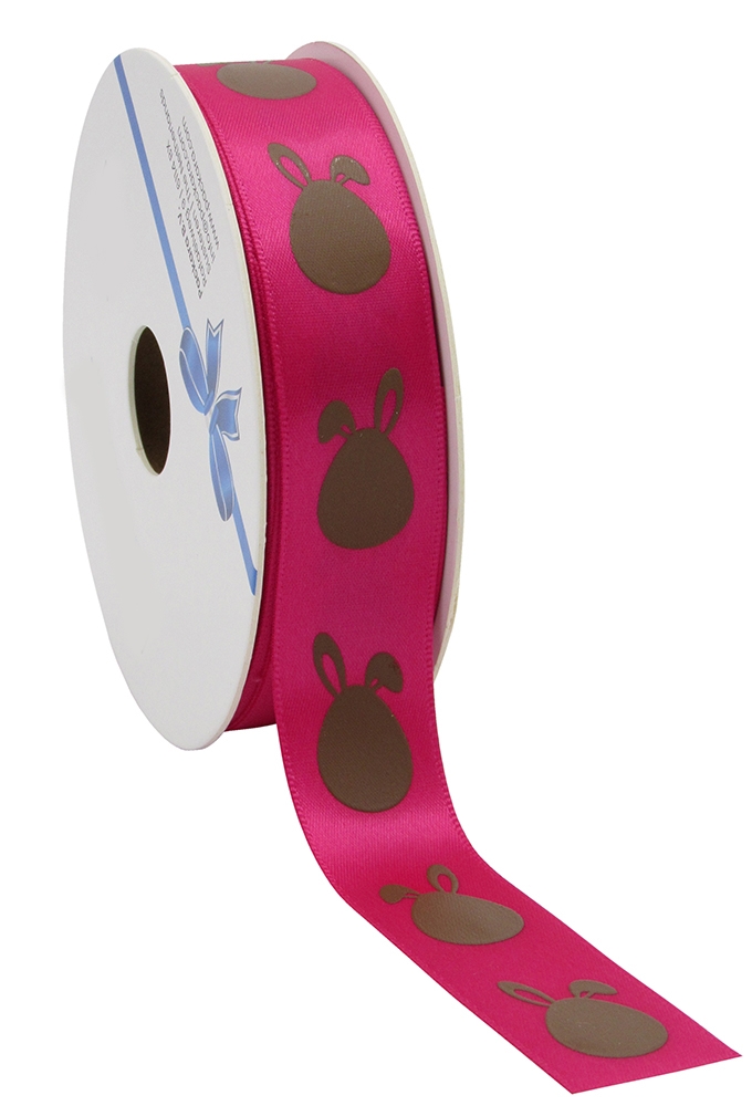 Kadolint Pasen Satijn Lint Fuchsia Bunny 23mm x 25meter