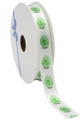 Kadolint Pasen Satijn Lint Groen Easter Egg 15mm x 25meter
