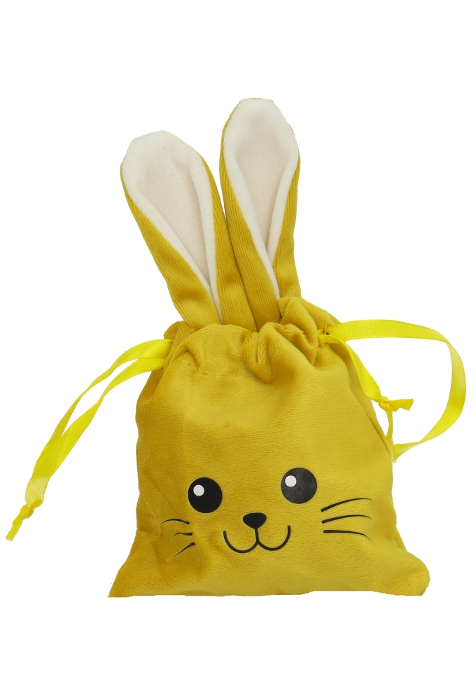 Kadozakjes Velvet Bunny Geel 11x18cm 5stuks