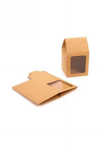 Cadeaudoosjes Kura Kraft Met Venster 8.9x8.9x16.5cm 25stuks