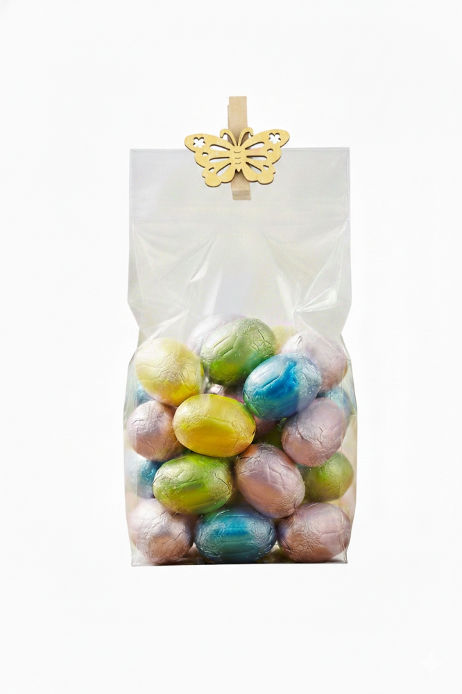 Houten Deco Knijper Vlinder Geel 4x2.2cm 36stuks