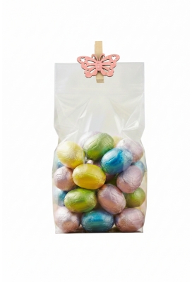 Houten Deco Knijper Vlinder Roze 4x2.2cm 36stuks