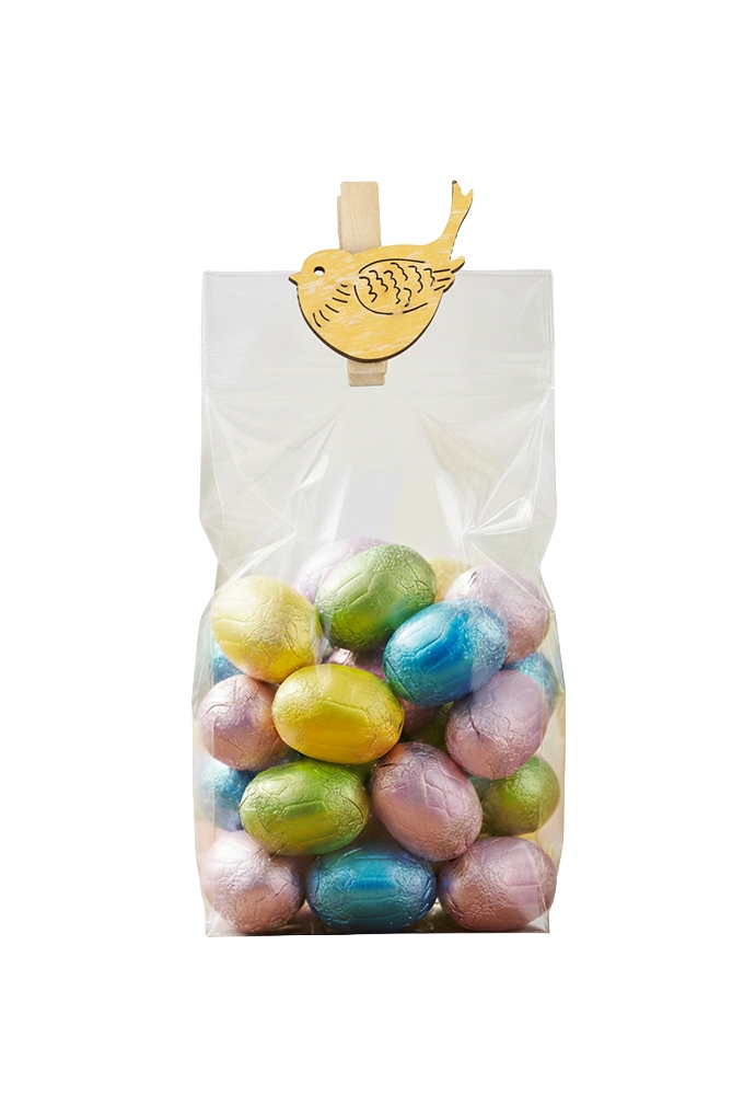 Houten Deco Knijper Vogel Geel 3,8x2.9cm 36stuks