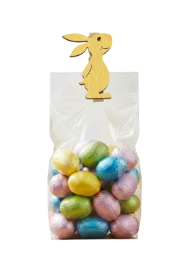 Houten Deco Knijper Haas Geel 3x3.9cm 36stuks