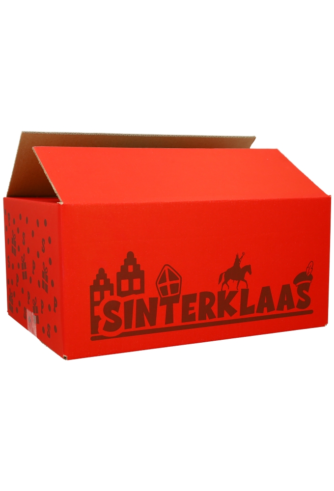 Geschenkdoos Rood Sinterklaas 38x28x17.5cm 15stuks