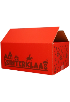 Geschenkdoos Rood Sinterklaas 38x28x17.5cm 15stuks