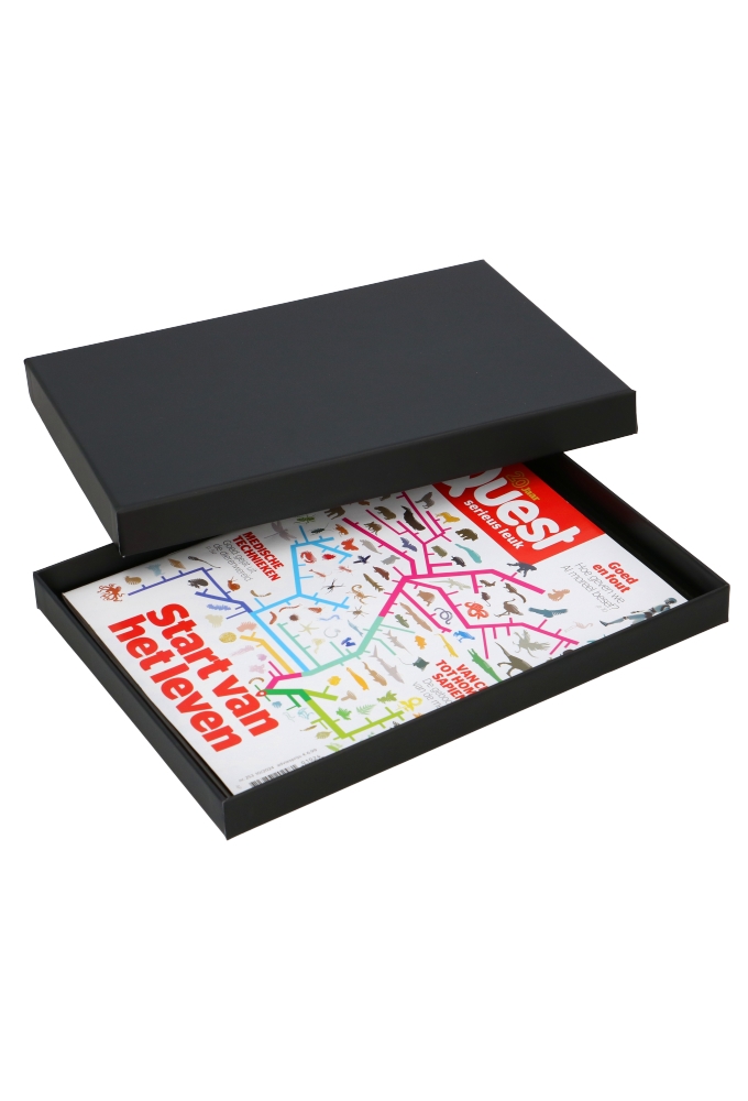 Luxe Geschenkdoosje Zwart Mat gelamimeerd A4 30.6x21.9x2.5cm 9stuks