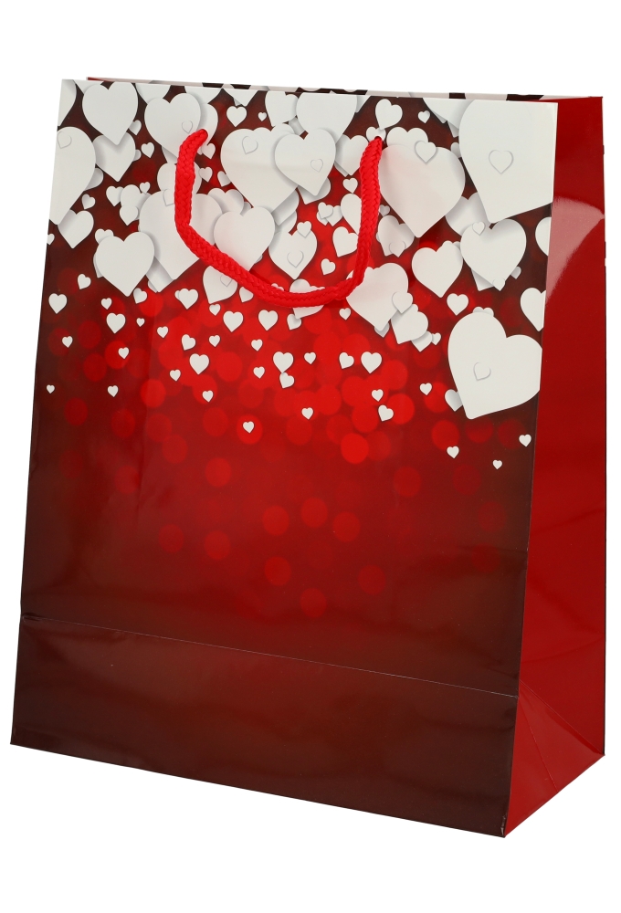 Kadotasjes Liefde Groot Hearts Rain 26.5x13.5x32.5cm 12stuks