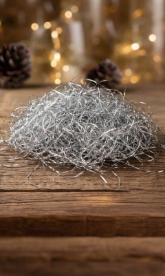 Decoratie Lametta Zilver 1 liter OP IS OP