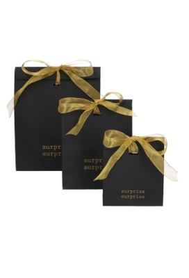 Kadozakjes Kraft Zupo Zwart Surprise & Lintgleuf 14x7x15cm 12stuks