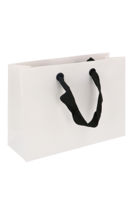 Luxe Kadotasjes Dublin Wit Mat Met Draaglint 25x9x18cm 8stuks