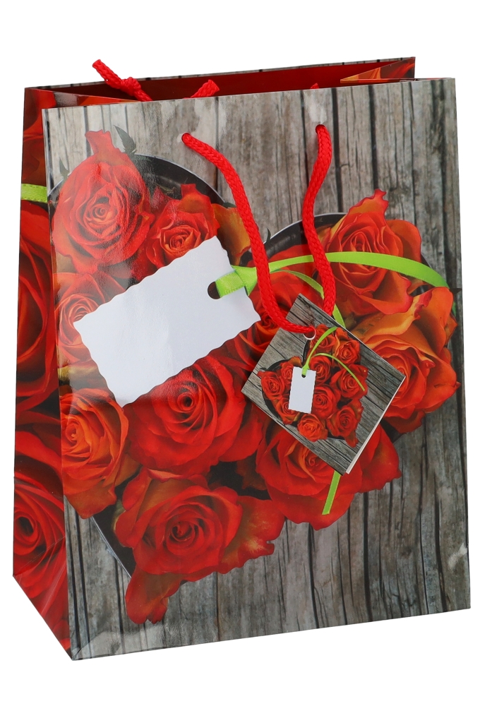 Kadotasjes Liefde Medium De Roos Love 18x10x23cm 12stuks